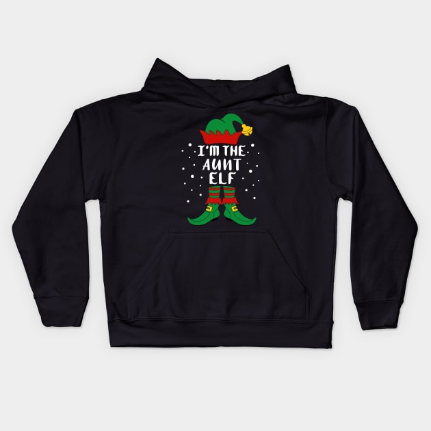 I'm The Aunt Elf Family Christmas Kids Hoodie by creativeKh